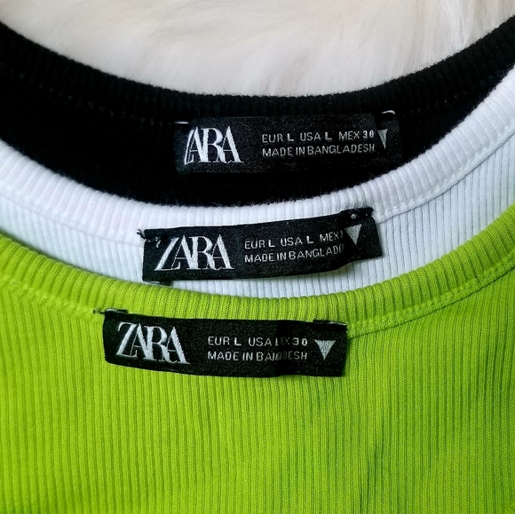 ZARA Ribbed crop tops - Picture 2 of 5
